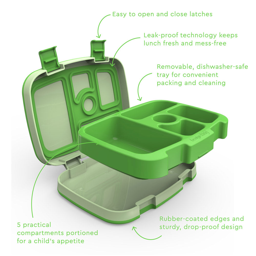 Bentgo Fresh 4-Compartment Leak-Proof Lunch Box, Green