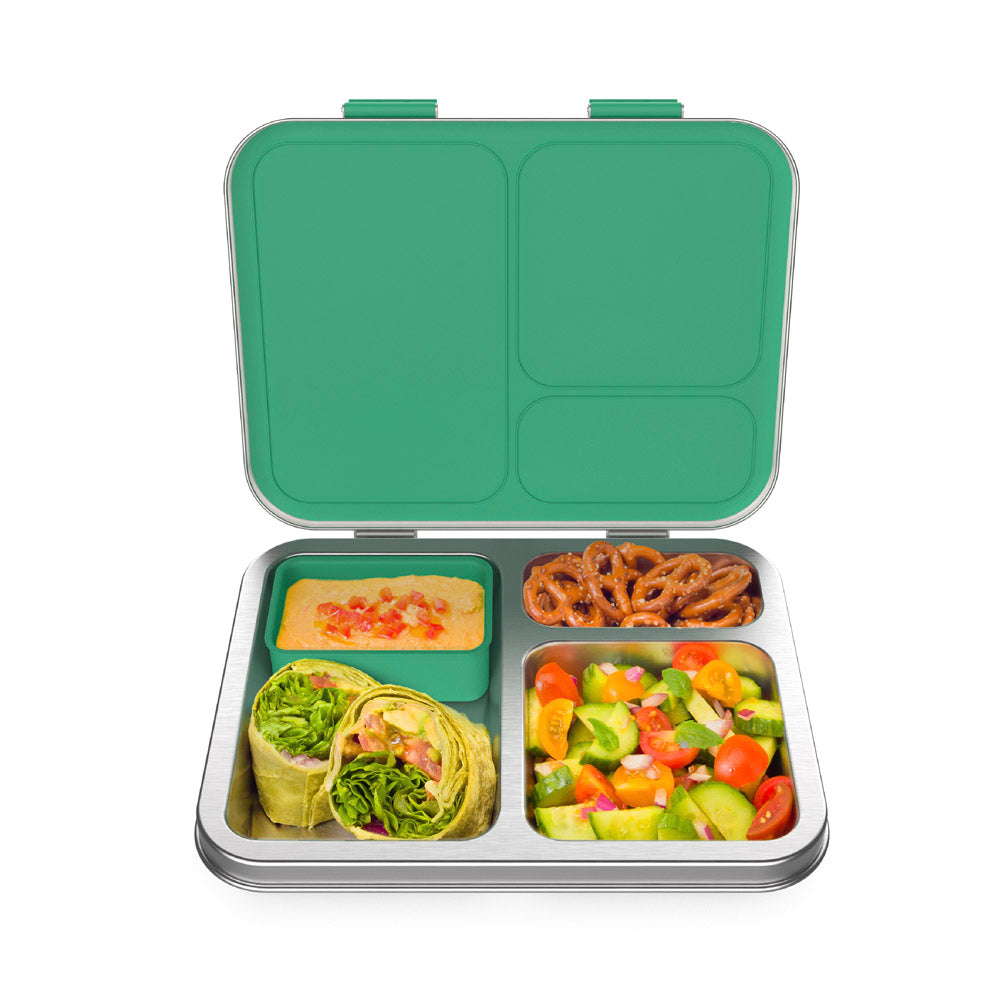 Xmmswdla Bentgo Kids Lunch Box Green Lunch Box1-Layer 900ml Rectangular Food Lunch Box Stainless Steel Lunch Box Lunch Box Food Storage Box Children's