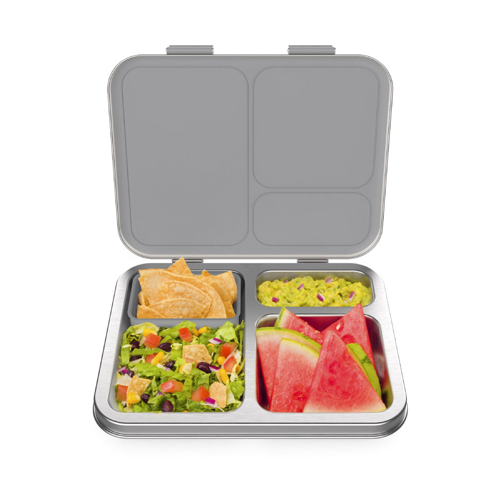 Bentgo - Kids Stainless Steel Leak-Resistant Lunch Box - Silver