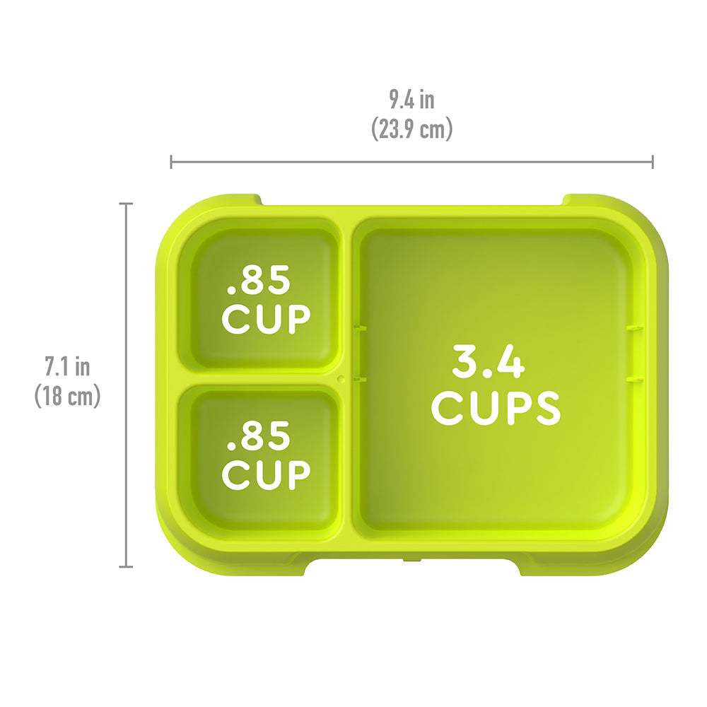 Bentgo® Pop Tray with Transparent Cover - Navy Blue/Chartreuse