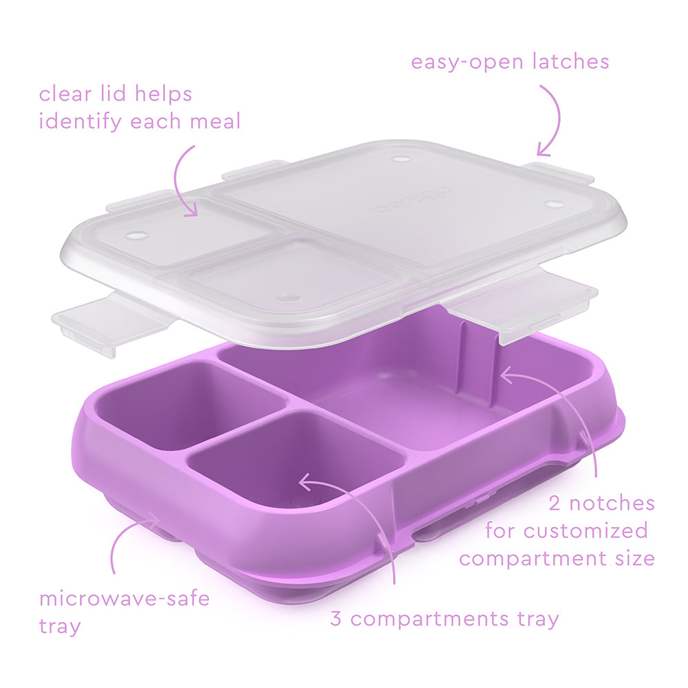 Bentgo® Pop Tray with Transparent Cover - Periwinkle/Pink
