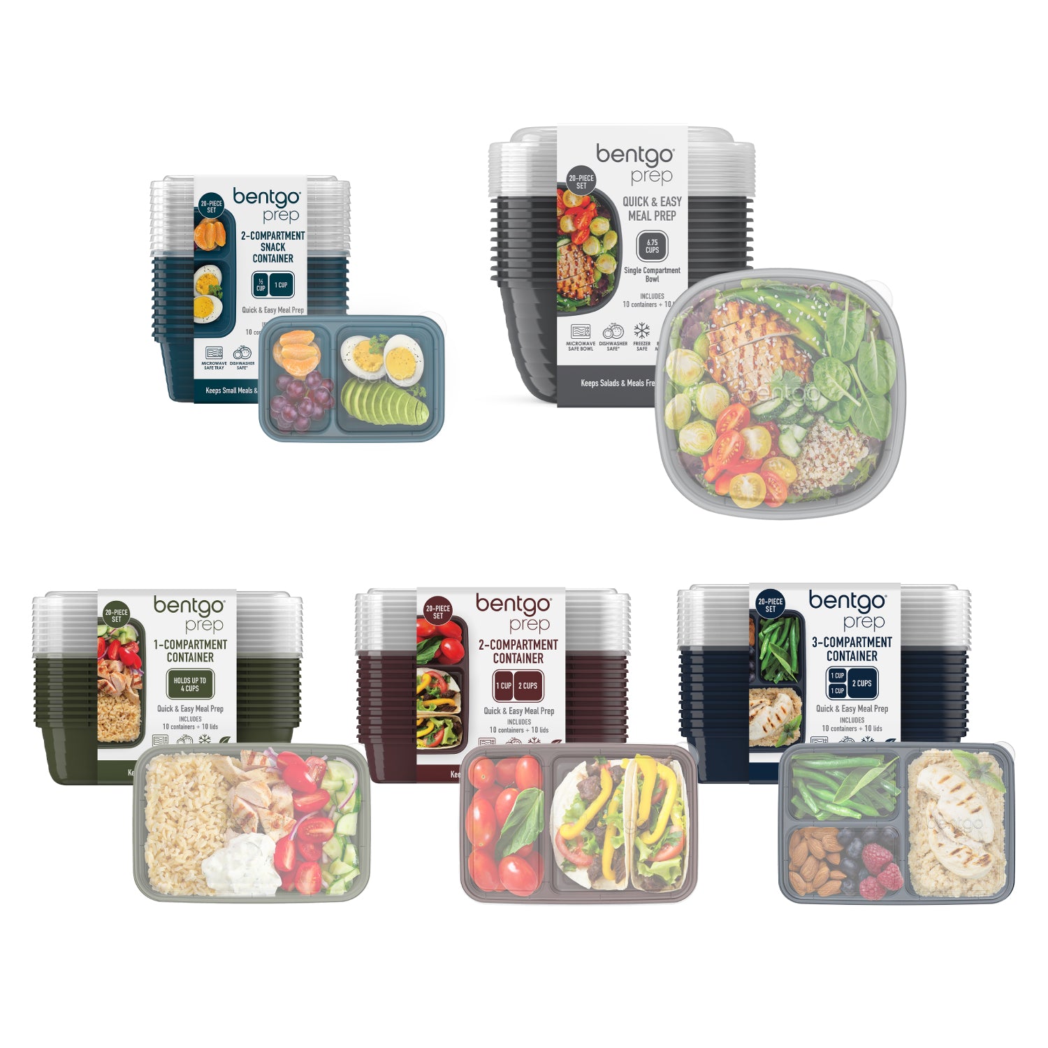 Bentgo® Prep Quick and Easy Meal Prep Containers, 10 pc - Gerbes