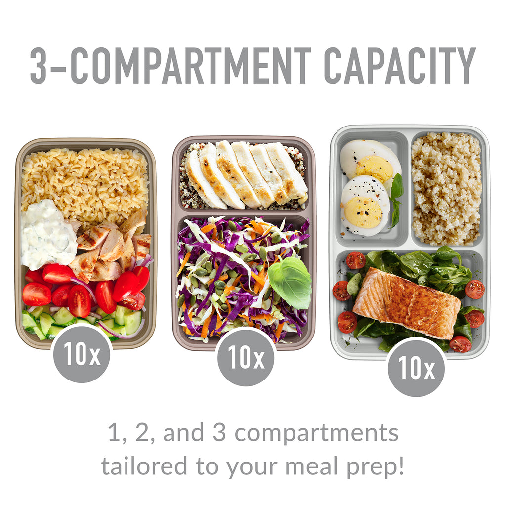 Bentgo Meal Prep Kit, 1, 2, & 3-compartment Containers