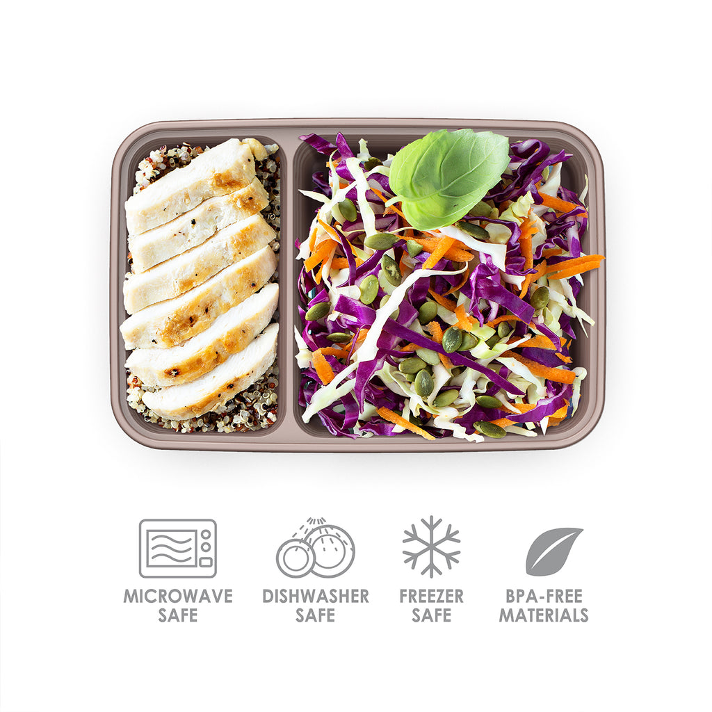 Bentgo Meal Prep 2-Compartment Container, Reusable, Durable