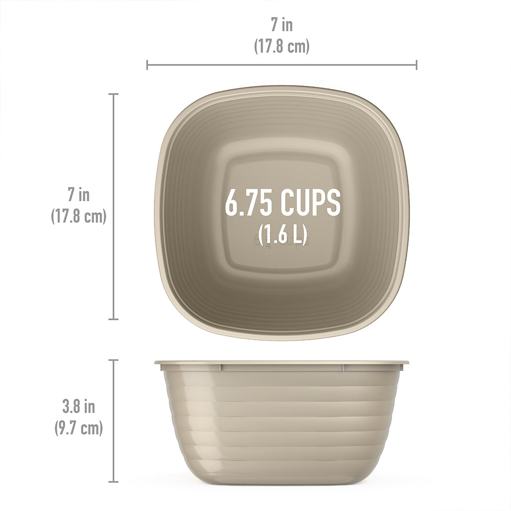 Bentgo® Prep 1-Compartment Bowls - Champagne | Product Dimensions