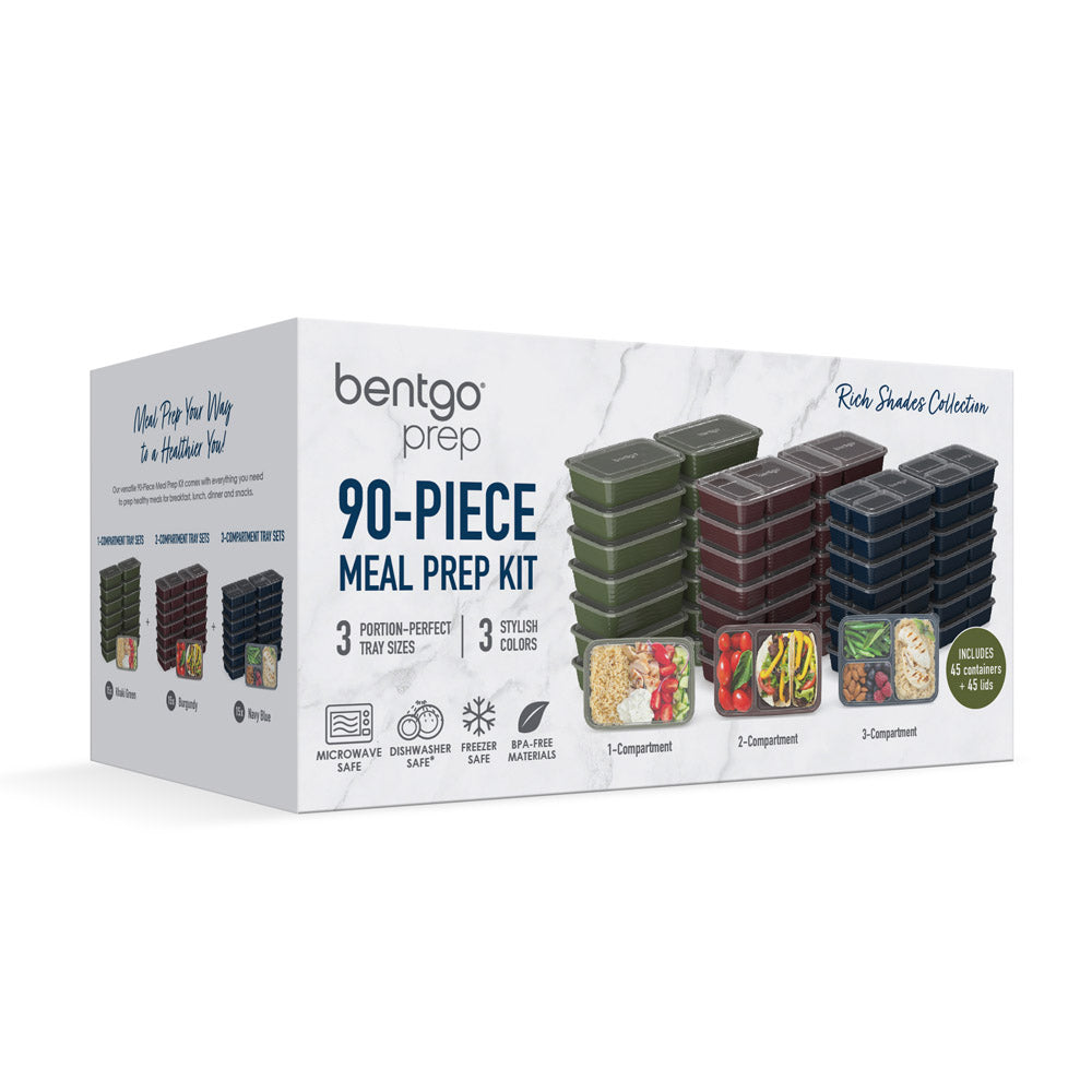 Bentgo Prep 90 Piece Meal Prep Container Set + E-Book Included