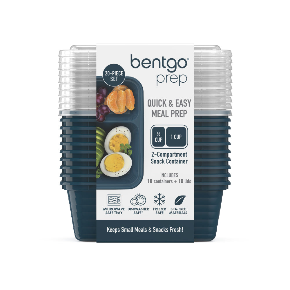 Bentgo® Prep 2-Compartment Snack Containers - Deep Teal
