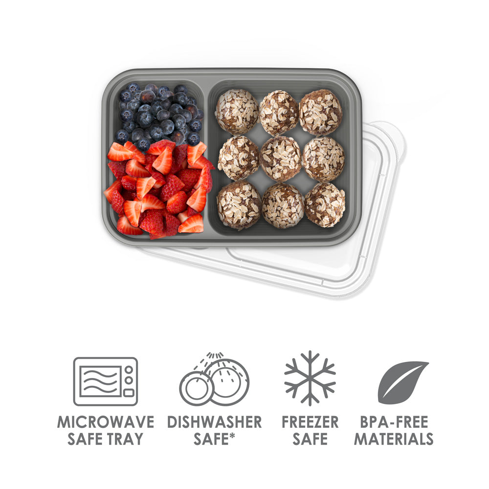 Bentgo Prep 2-Compartment Snack Container Set - Deep Teal - 20 ct