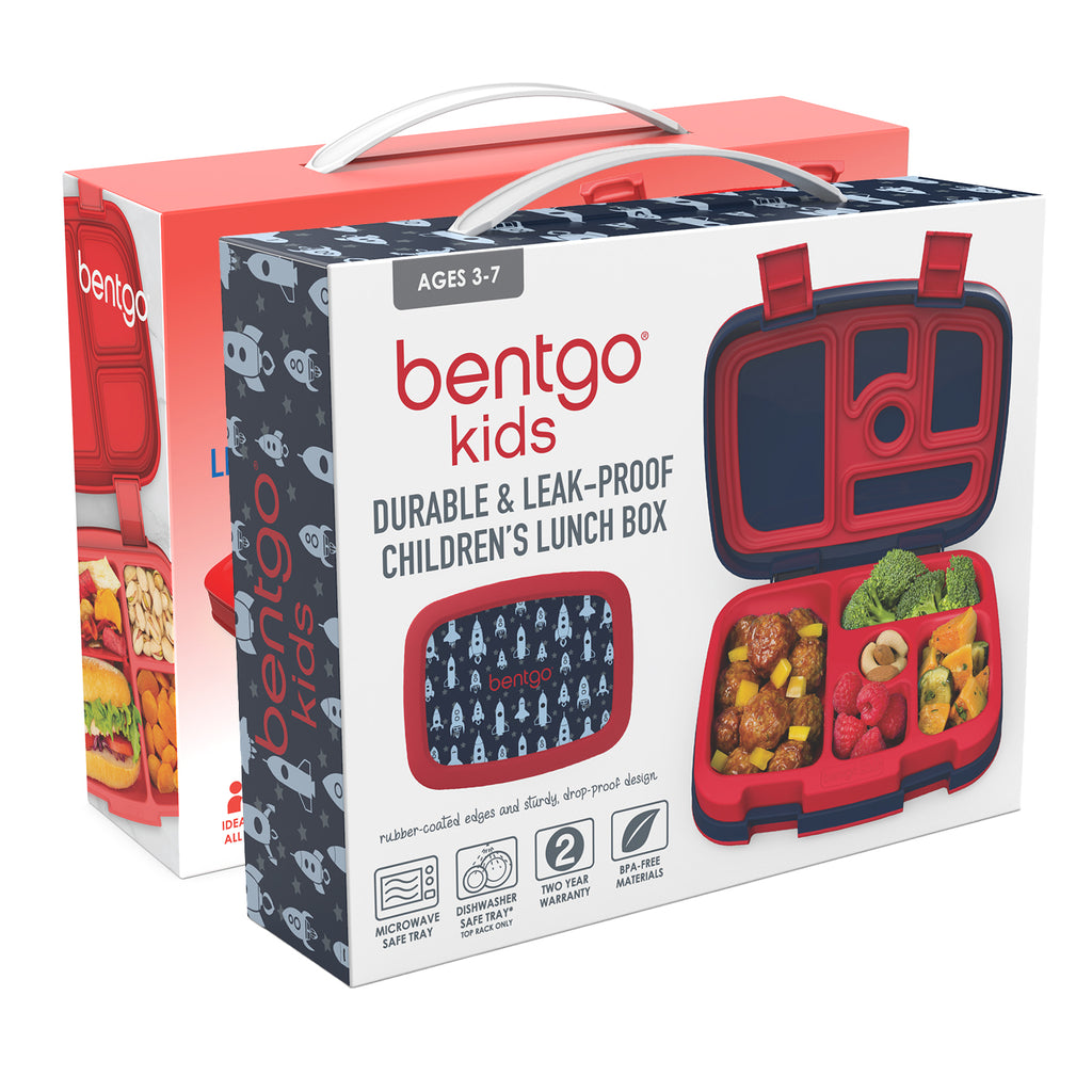 Bentgo Fresh and Kids Lunch Box (2-Pack) - Space Rockets/Red