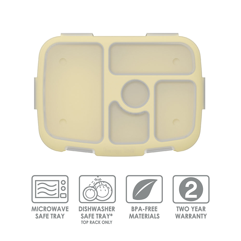 Bentgo Kids Prints Tray with Transparent Cover - Construction Trucks