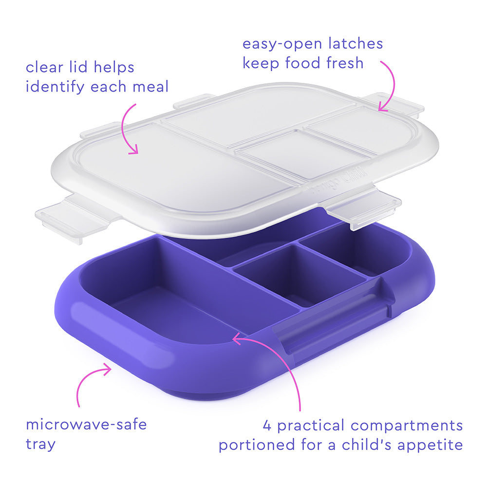 Bentgo® Chill Kids Tray with Transparent Cover - Electric Violet