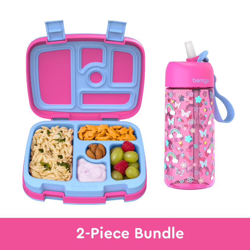Bentgo® Kids Prints Lunch Box & Water Bottle | Lunch Kit