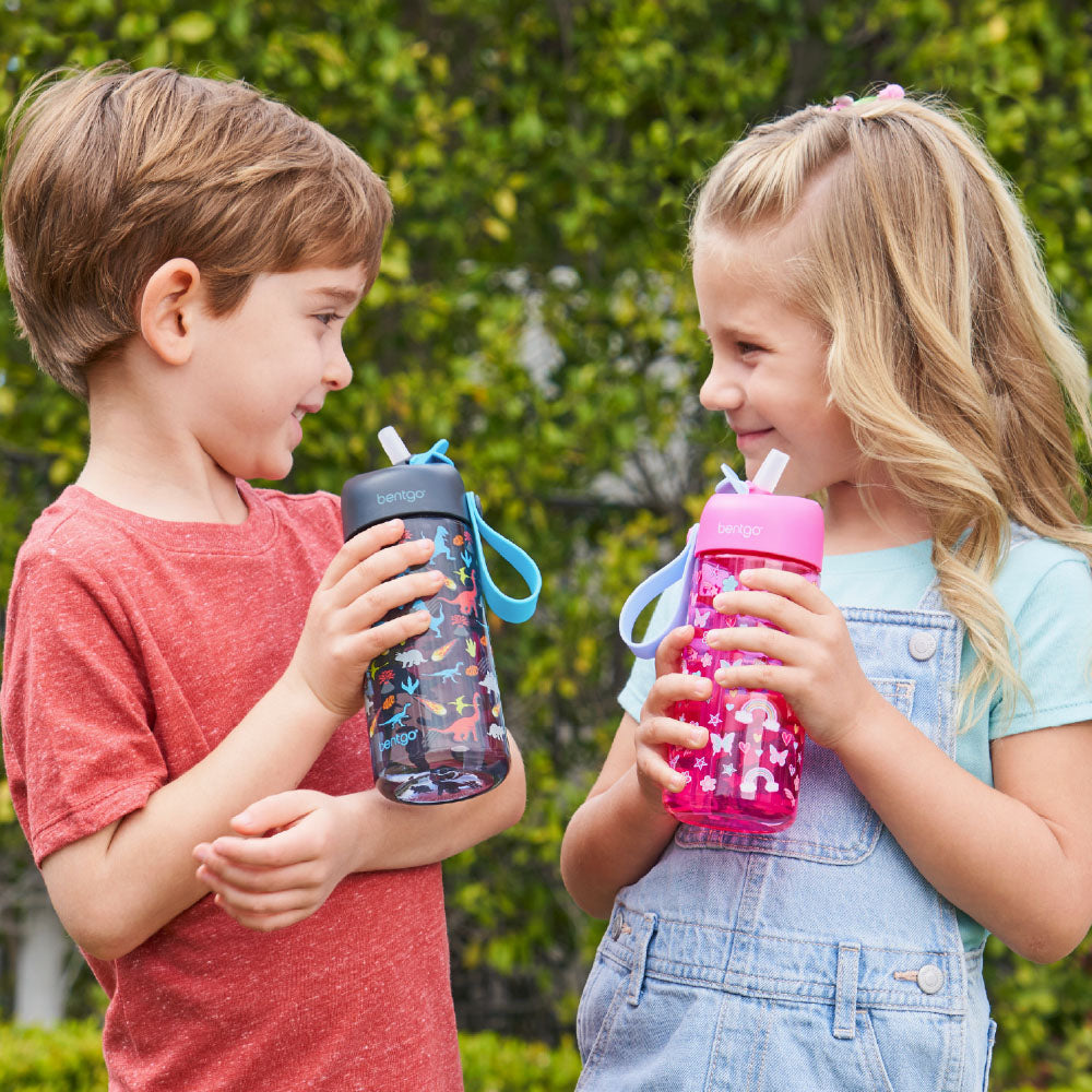 Bentgo - Kids Water Bottle + Kids Prints Lunchbox - Unicorns