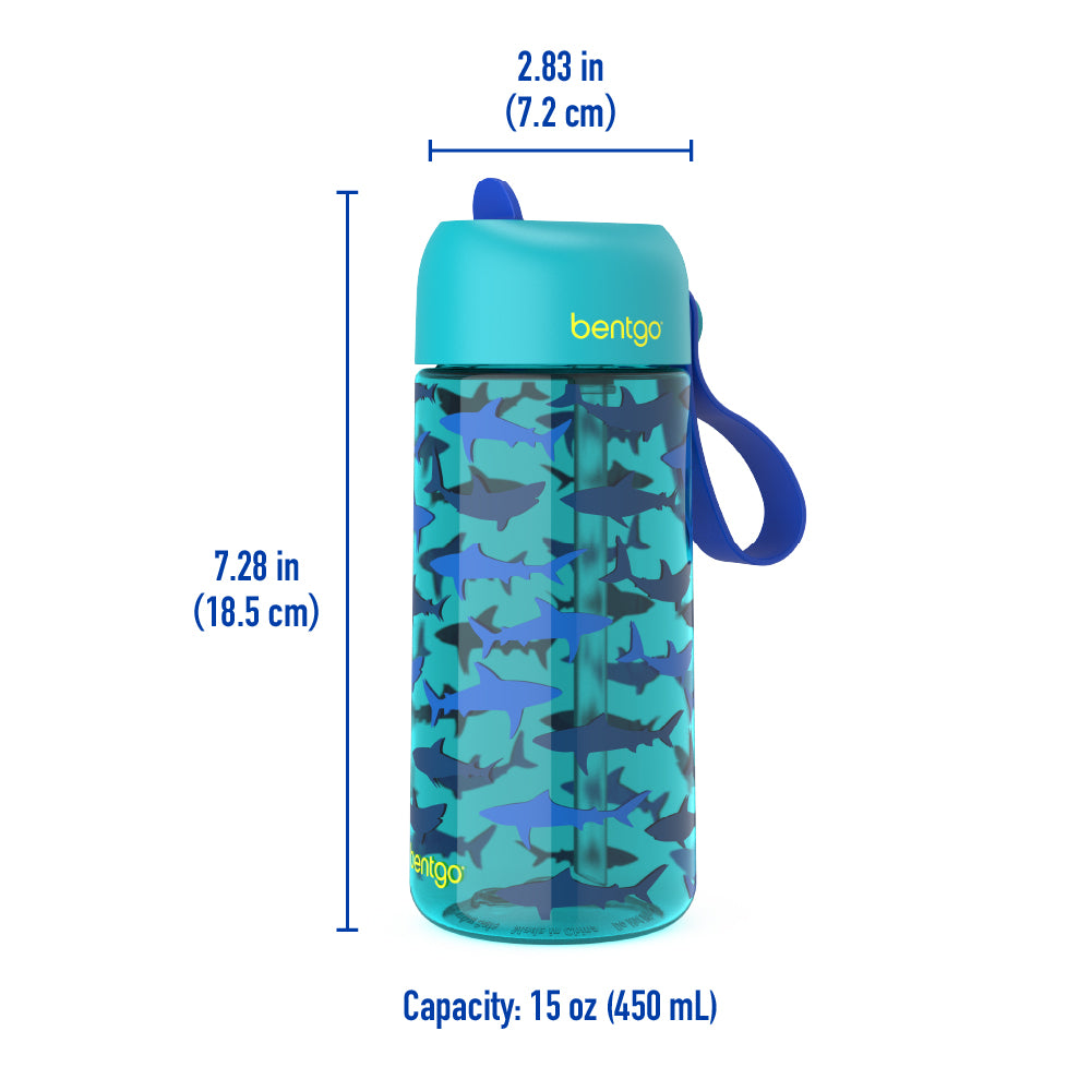 Bentgo Kids Prints Lunch Box & Water Bottle - Sharks